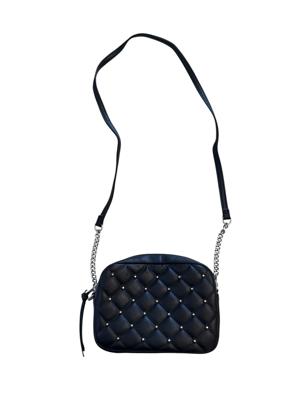 Rebecca Minkoff Diamond Quilt Studded Crossbody Bag Black NWT